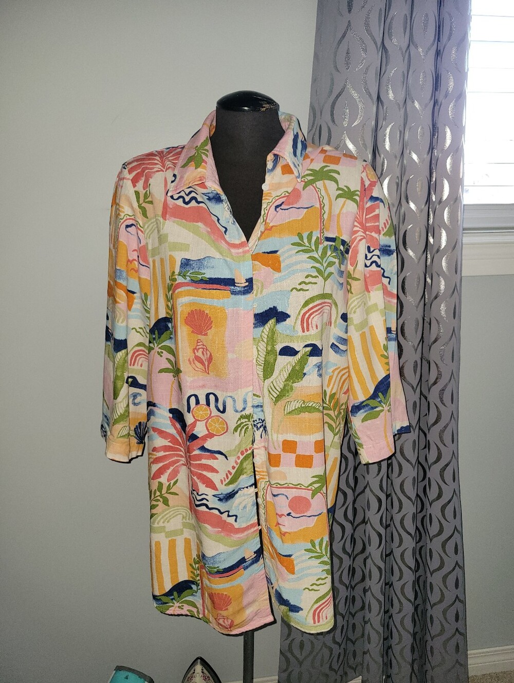 Anthropologie Label Of Live Tunik Beach Shirt Size L